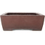 Rectangular unglazed bonsai pot by Yamaaki - 408 x 300 x 98 mm