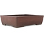 Rectangular unglazed bonsai pot by Yamaaki - 408 x 300 x 98 mm