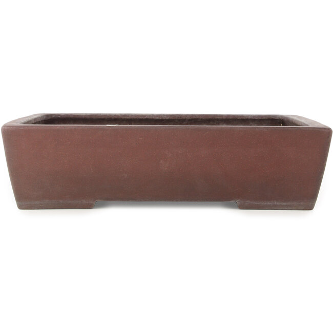 Pot à bonsaï rectangulaire non émaillé de Yamaaki - 408 x 300 x 98 mm