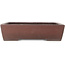Rectangular unglazed bonsai pot by Yamaaki - 408 x 300 x 98 mm