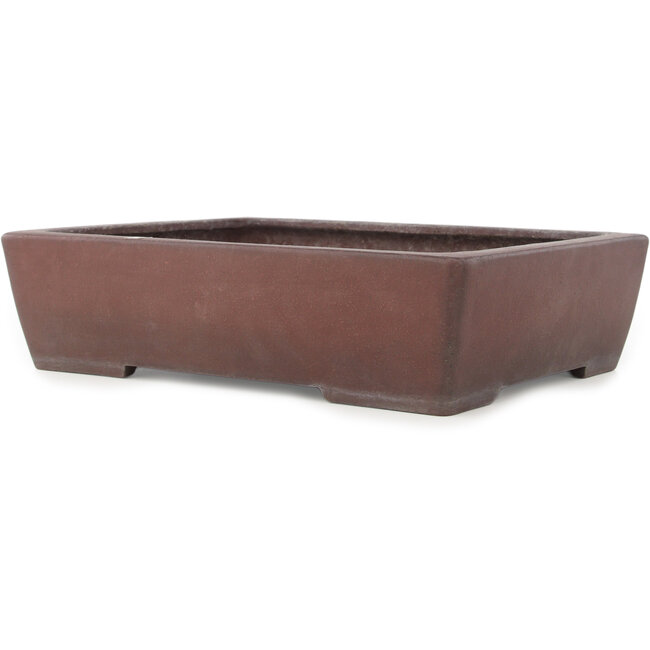 Maceta rectangular sin esmaltar para bonsái de Yamaaki - 408 x 300 x 98 mm