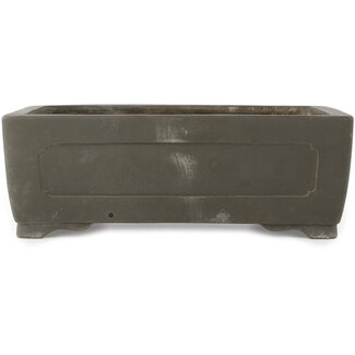  Yamaaki Maceta para bonsái rectangular sin esmaltar de 347 mm de Yamaaki, Tokoname, Japón