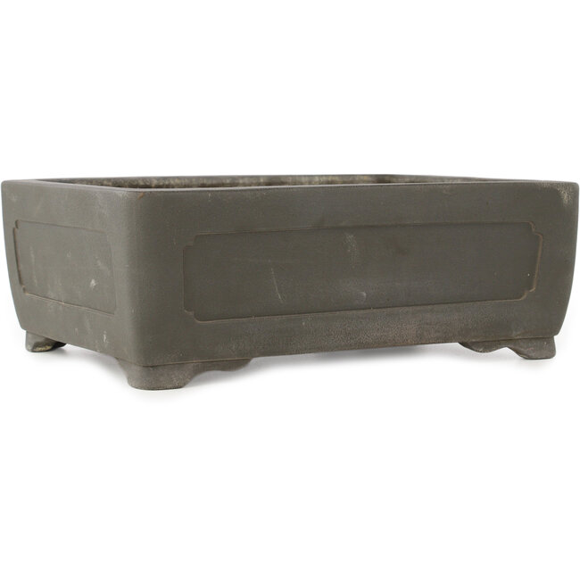 Maceta rectangular sin esmaltar para bonsái de Yamaaki - 347 x 250 x 115 mm