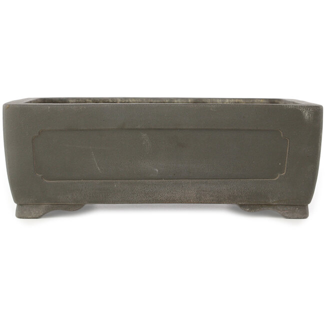 Maceta rectangular sin esmaltar para bonsái de Yamaaki - 347 x 250 x 115 mm