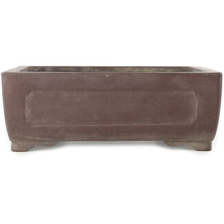  Yamaaki Maceta para bonsái rectangular sin esmaltar de 350 mm de Yamaaki, Tokoname, Japón