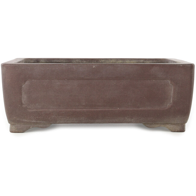 Rectangular unglazed bonsai pot by Yamaaki - 350 x 275 x 117 mm