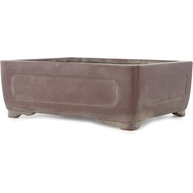 Pot à bonsaï rectangulaire non émaillé de Yamaaki - 350 x 275 x 117 mm