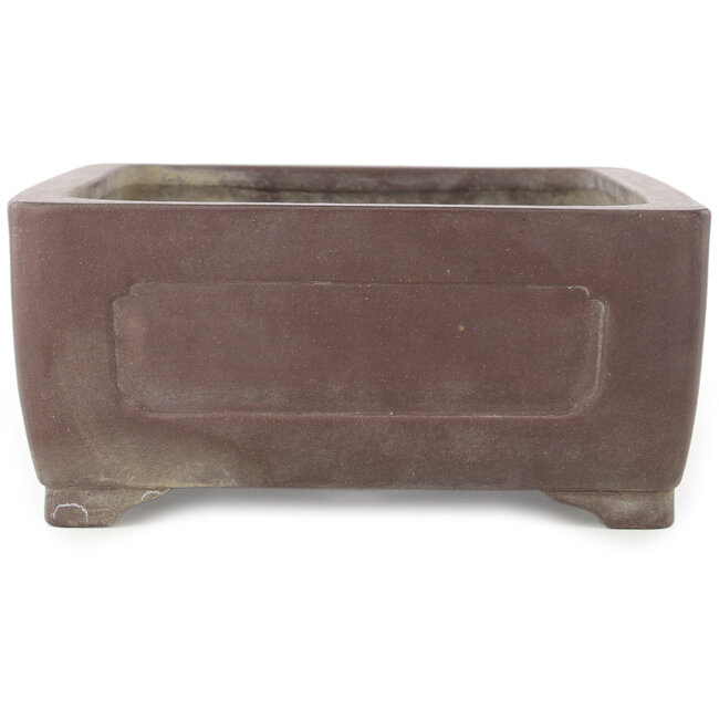 Pot à bonsaï rectangulaire non émaillé de Yamaaki - 350 x 275 x 117 mm