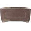 Maceta rectangular para bonsái sin esmaltar de Yamaaki - 350 x 275 x 117 mm