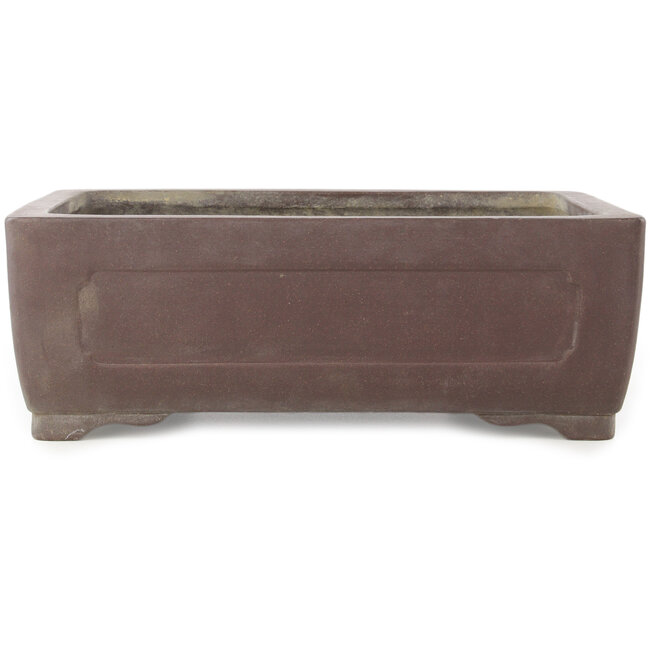 Maceta rectangular para bonsái sin esmaltar de Yamaaki - 350 x 275 x 117 mm