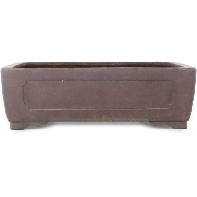 Maceta rectangular sin esmaltar para bonsái de Yamaaki - 412 x 298 x 130 mm