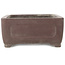 Maceta rectangular para bonsái sin esmaltar de Yamaaki - 350 x 275 x 117 mm