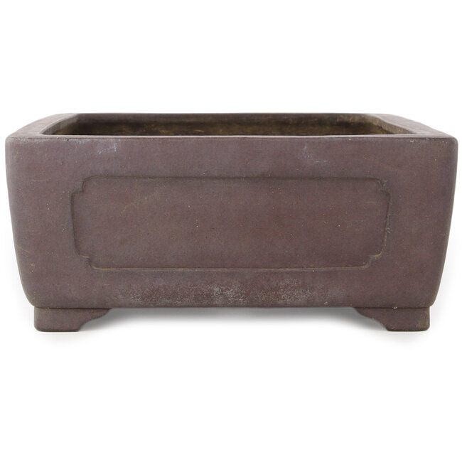 Maceta rectangular sin esmaltar para bonsái de Yamaaki - 412 x 298 x 130 mm