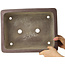 Maceta rectangular para bonsái sin esmaltar de Yamaaki - 350 x 275 x 117 mm