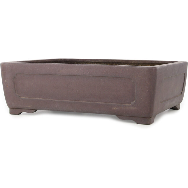 Maceta rectangular sin esmaltar para bonsái de Yamaaki - 412 x 298 x 130 mm