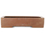 Rectangular unglazed bonsai pot by Keizan - 255 x 205 x 55 mm