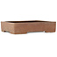 Rectangular unglazed bonsai pot by Keizan - 255 x 205 x 55 mm
