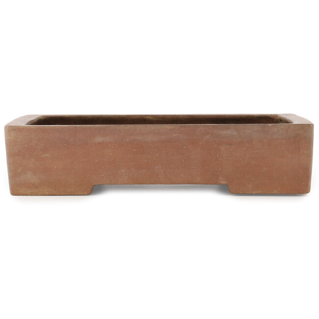 Pot à bonsaï rectangulaire non émaillé de Keizan - 255 x 205 x 55 mm