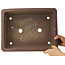 Rectangular unglazed bonsai pot by Yamaaki - 390 x 300 x 112 mm