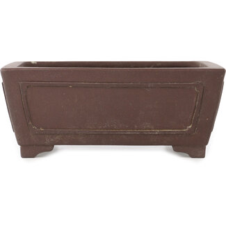  Yamaaki 288 mm rectangular unglazed bonsai pot by Yamaaki, Tokoname, Japan