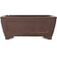 Rectangular unglazed bonsai pot by Yamaaki - 288 x 225 x 118 mm