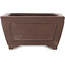 Rectangular unglazed bonsai pot by Yamaaki - 288 x 225 x 118 mm