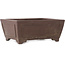 Rectangular unglazed bonsai pot by Yamaaki - 288 x 225 x 118 mm