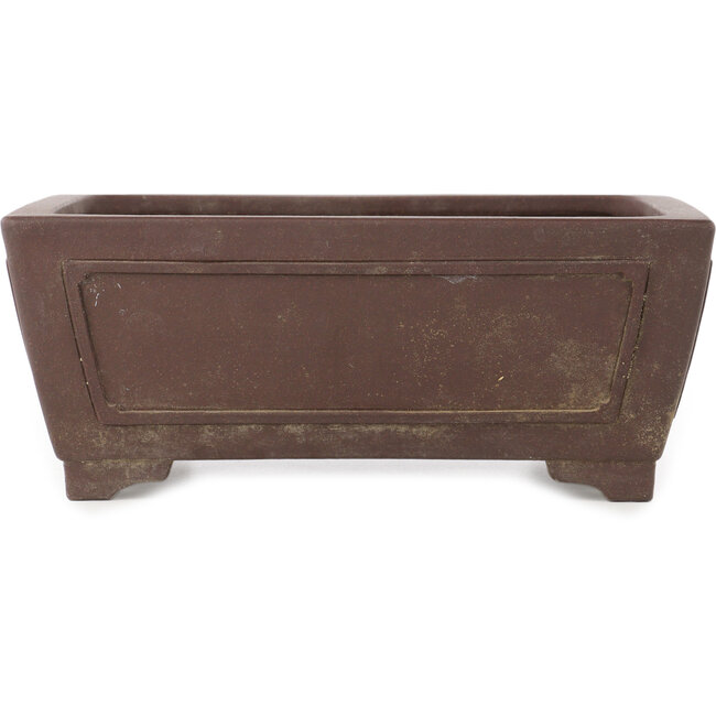 Maceta rectangular sin esmaltar para bonsái de Yamaaki - 288 x 225 x 118 mm