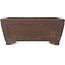 Rectangular unglazed bonsai pot by Yamaaki - 288 x 225 x 118 mm