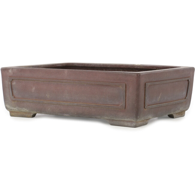 Maceta rectangular sin esmaltar para bonsái de Yamaaki - 330 x 238 x 100 mm