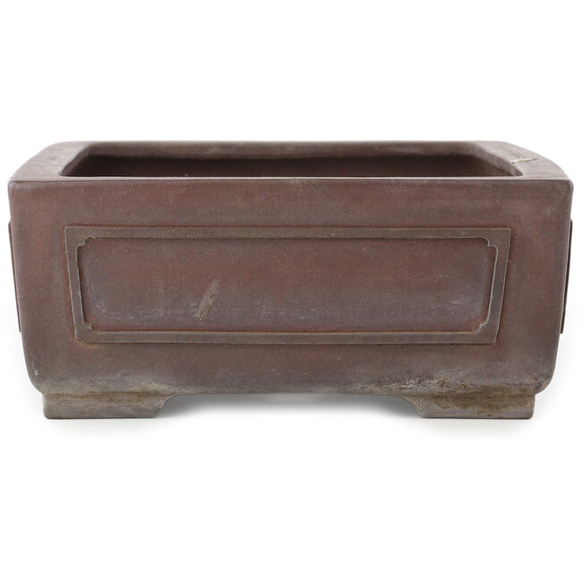 Rectangular unglazed bonsai pot by Yamaaki - 330 x 238 x 100 mm