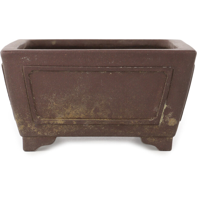 Rectangular unglazed bonsai pot by Yamaaki - 288 x 225 x 118 mm