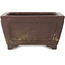 Pot à bonsaï rectangulaire non émaillé de Yamaaki - 288 x 225 x 118 mm