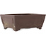 Rectangular unglazed bonsai pot by Yamaaki - 288 x 225 x 118 mm
