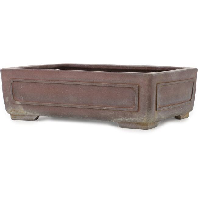 Pot à bonsaï rectangulaire non émaillé de Yamaaki - 330 x 238 x 100 mm