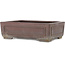 Rectangular unglazed bonsai pot by Yamaaki - 330 x 238 x 100 mm