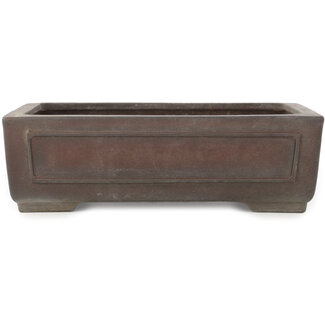  Yamaaki 325 mm rectangular unglazed bonsai pot by Yamaaki, Tokoname, Japan