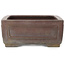 Rectangular unglazed bonsai pot by Yamaaki - 330 x 238 x 100 mm