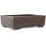 Rectangular unglazed bonsai pot by Yamaaki - 325 x 237 x 100 mm