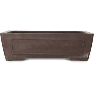  Yamaaki Maceta para bonsái rectangular sin esmaltar de 390 mm de Yamaaki, Tokoname, Japón