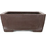 Rectangular unglazed bonsai pot by Yamaaki - 390 x 298 x 115 mm
