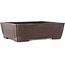 Rectangular unglazed bonsai pot by Yamaaki - 390 x 298 x 115 mm