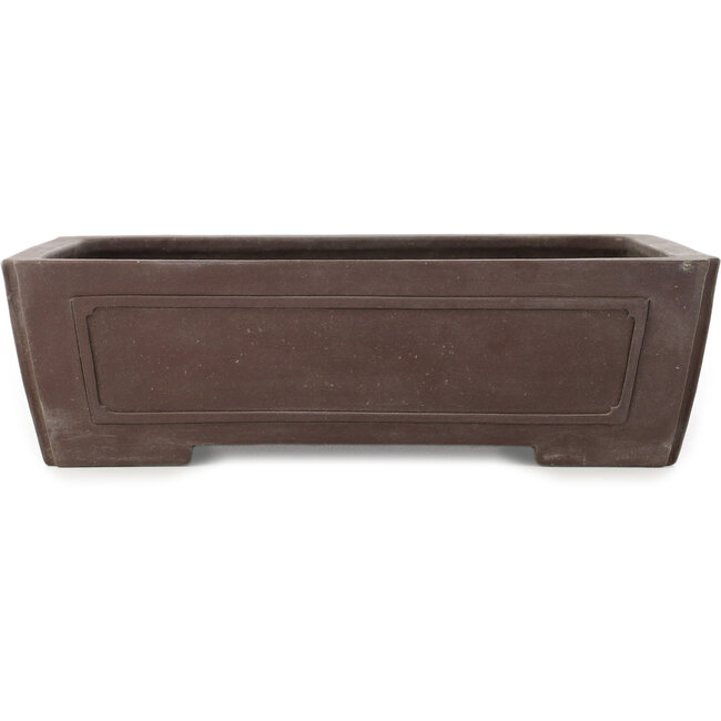 Maceta rectangular sin esmaltar para bonsái de Yamaaki - 390 x 298 x 115 mm