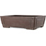 Rectangular unglazed bonsai pot by Yamaaki - 390 x 298 x 115 mm