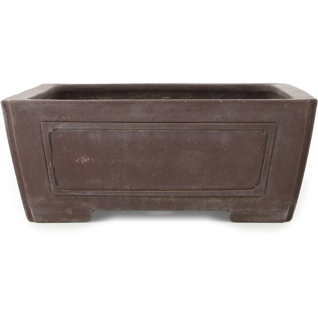 Pot à bonsaï rectangulaire non émaillé de Yamaaki - 390 x 298 x 115 mm