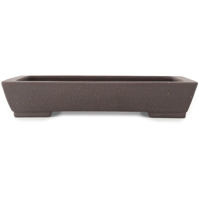 Maceta rectangular sin esmaltar para bonsái de Yamaaki - 297 x 210 x 55 mm
