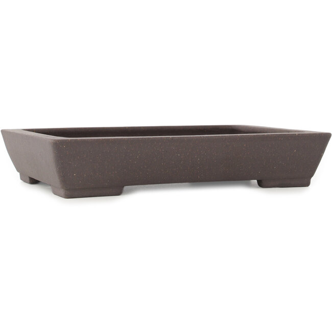 Rectangular unglazed bonsai pot by Yamaaki - 297 x 210 x 55 mm