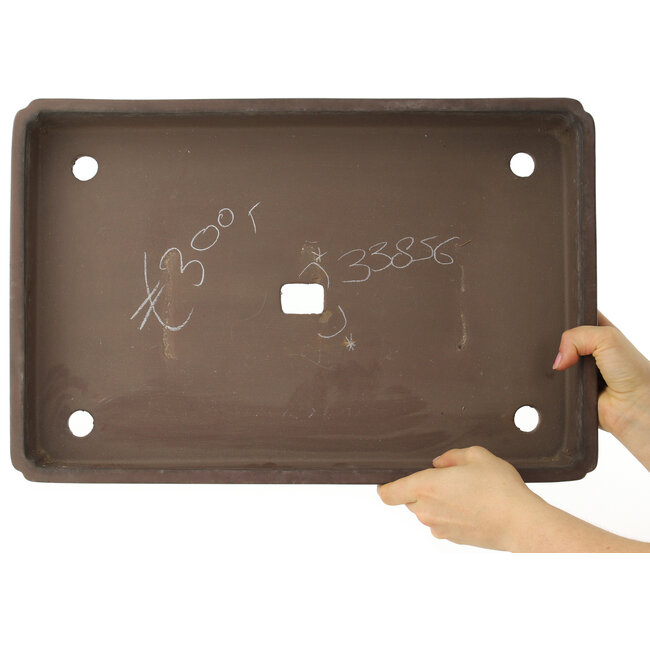Pot à bonsaï rectangulaire non émaillé - 473 x 312 x 75 mm