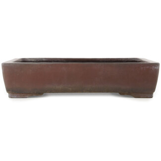  Yamaaki Maceta para bonsái rectangular sin esmaltar de 310 mm de Yamaaki, Tokoname, Japón
