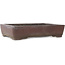 Maceta rectangular sin esmaltar para bonsái de Yamaaki - 310 x 223 x 70 mm
